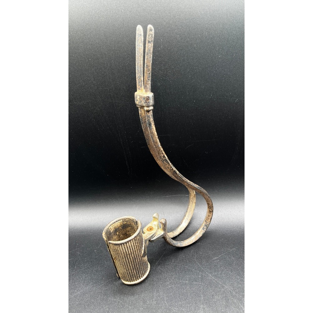 Vtg Brevettato E.P. Zing Italy Silver Plate Wine Bottle Holder 8.5" Handle